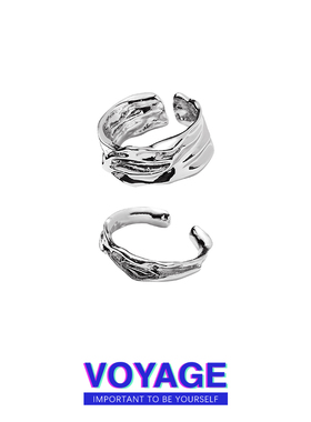 VOYAGE高级感戒指不规则小众设计开口戒女男潮牌男士男款食指套戒