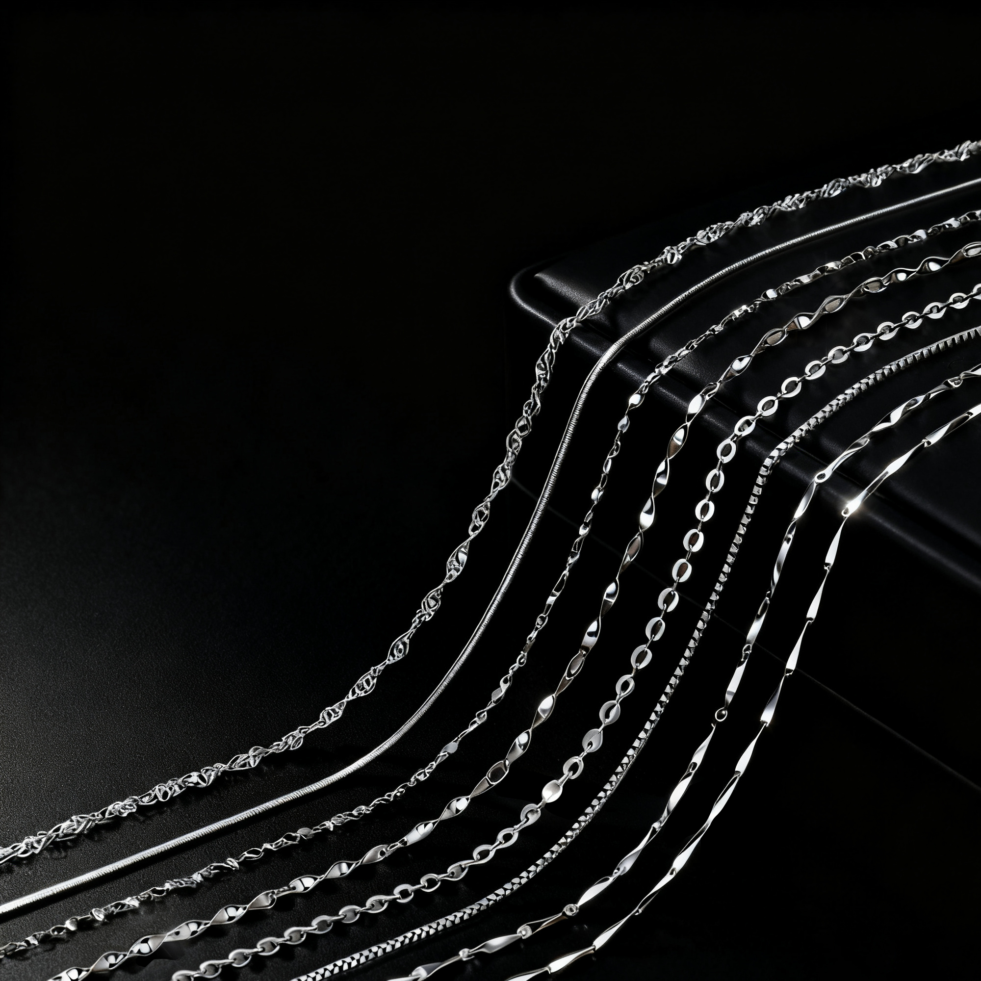 纯银素链999项链女颈链925银替换