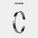 VOYAGE罗马数字可调节钛钢男士 学生手链男生小众复古手环 手镯男款