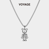 VOYAGE小熊吊坠男士 项链男款 潮流饰品男生链子潮牌百搭高级感配饰