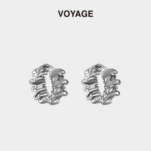 VOYAGE冷淡风圆圈耳环小众设计