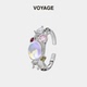 个性 VOYAGE月光石戒指开口可调节女款 小众设计高级感时尚 轻奢食指