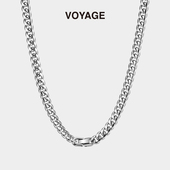 钛钢不掉色锁骨古巴链男士 潮流男生潮牌百搭配饰高级感男 项链男款