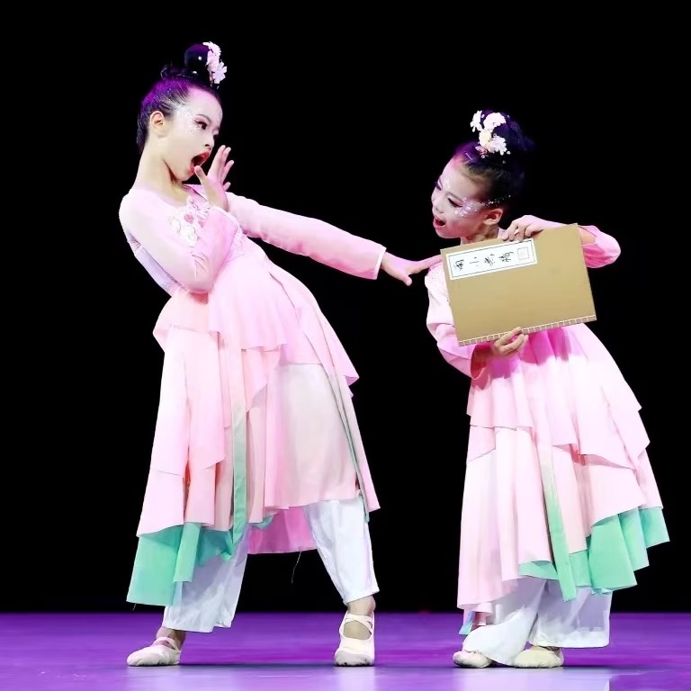 古典舞蹈服渐变仙气中国舞练功服