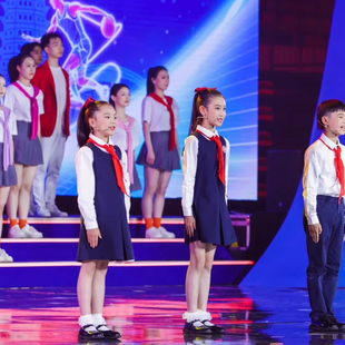 学院风班服长裙套装中小学生运动会大合唱演出服朗诵比赛集体服装