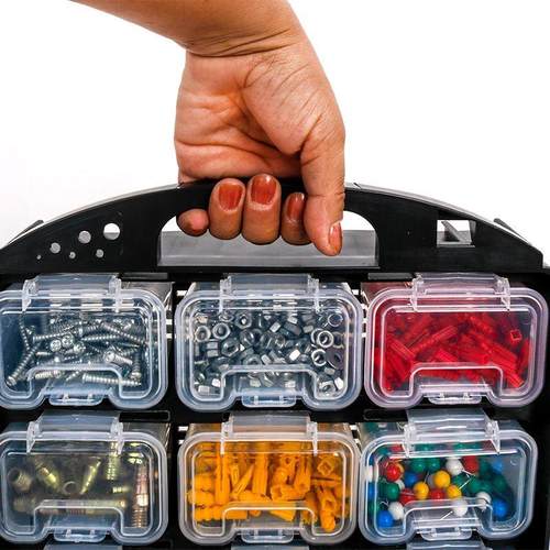 螺丝钉收纳盒多格收纳盒零件盒电子元件塑料分格分类螺丝透明配件