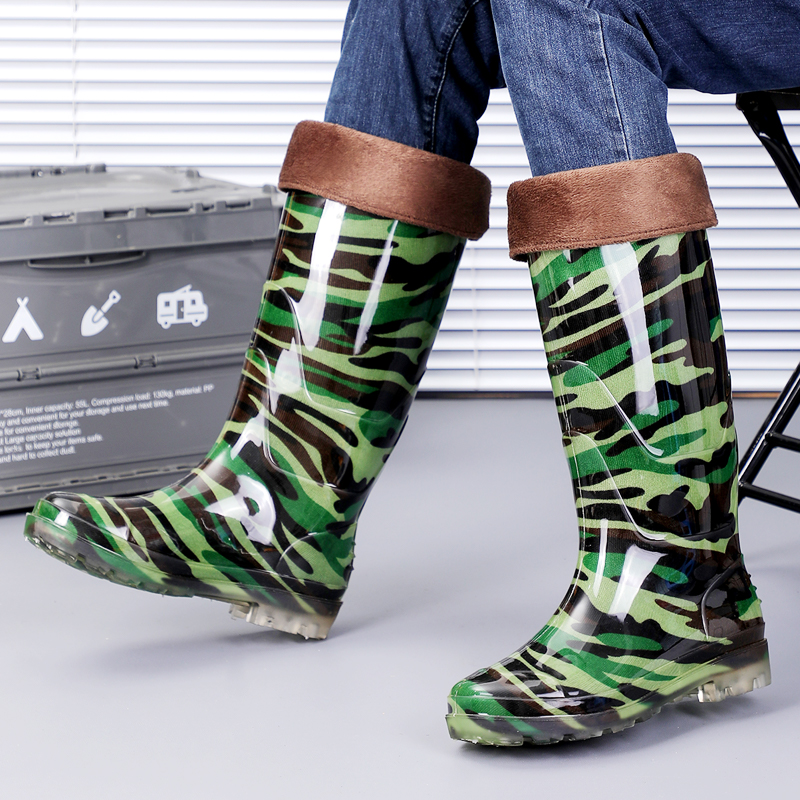 防滑钓鱼高筒雨鞋男士厨房水靴长筒短筒套鞋雨靴防水中筒水鞋胶鞋