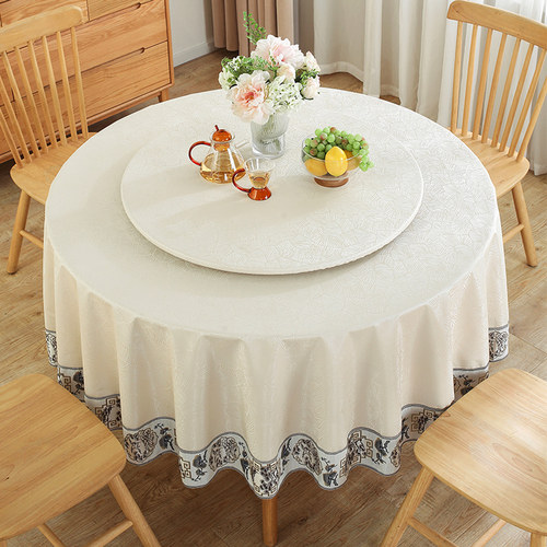 雅蜜兰中式PU防水防油圆桌布