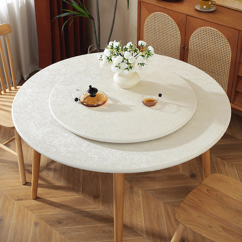 雅蜜兰PU皮防水防油懒人圆桌套