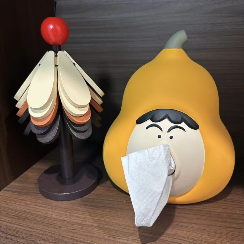 高颜值阿呆纸巾盒梨子造型趣味