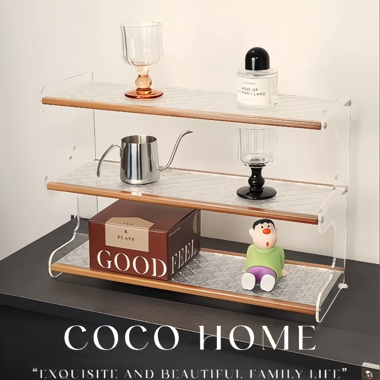 桌面置物架多层轻奢高级感水杯架