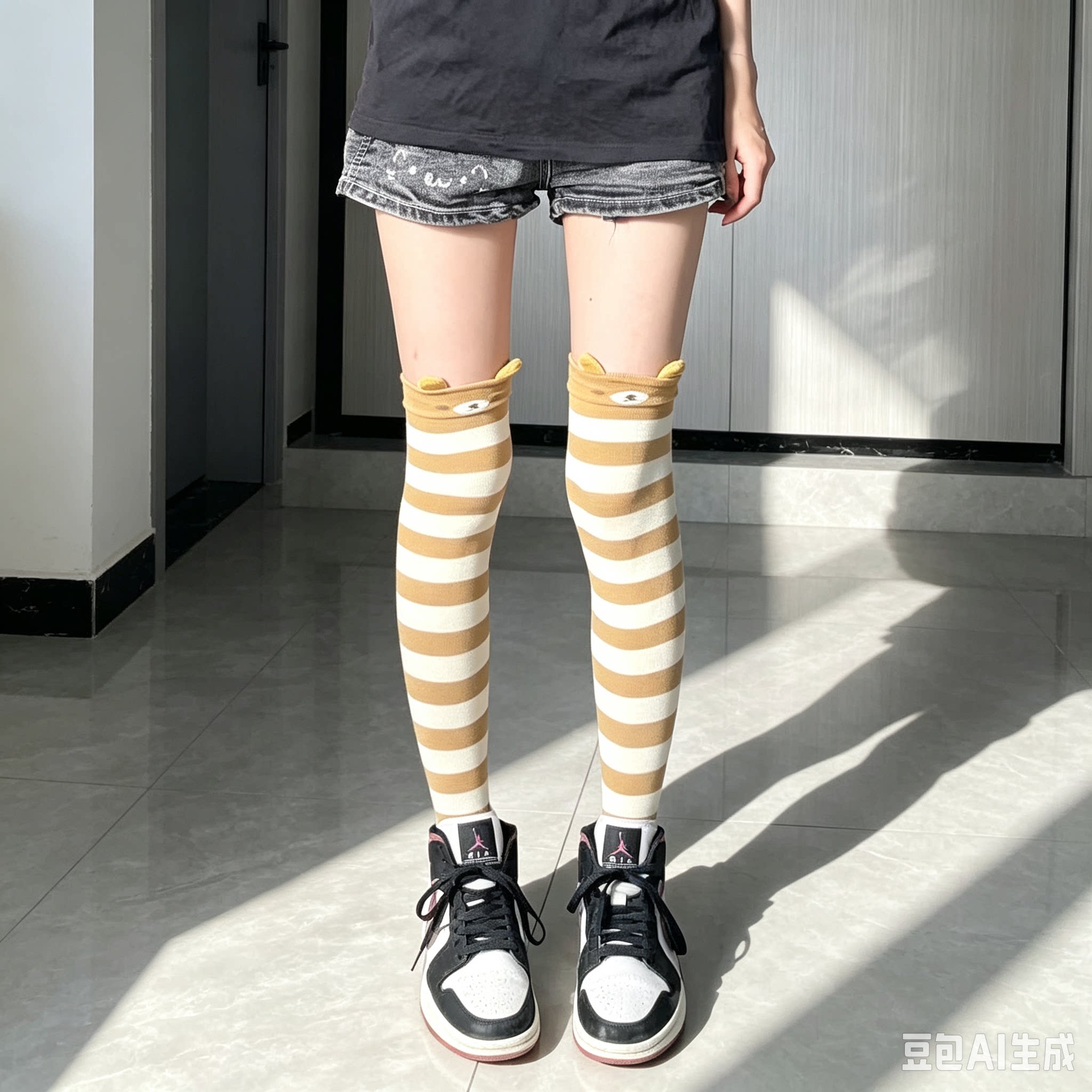 JK袜子轻松熊大腿袜少女长筒过膝