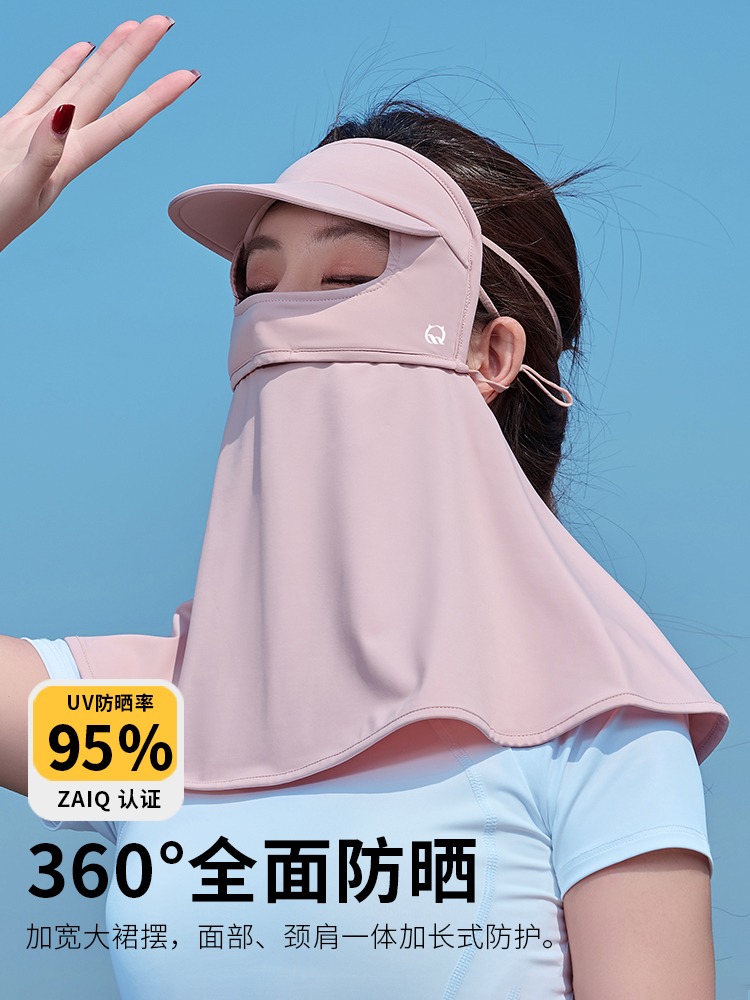 夏遮脖子一体护颈防晒面罩女全脸