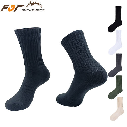 松口筒毛巾底运动袜子