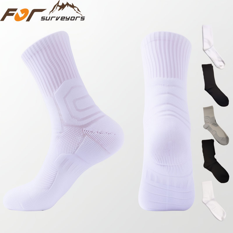 FOR品牌运动袜压力篮球袜长筒男实战回形毛巾底加厚吸汗网眼袜子