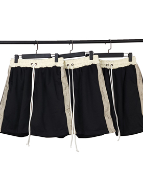 现货美潮Daniel patrick DP飘带短裤比伯同款高街宽松fog五分裤男