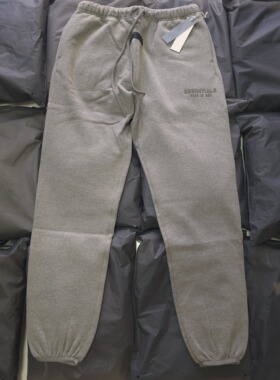 现货SS24 FOG ESSENTIALS立体胶标字母束脚长裤宽松潮牌运动卫裤