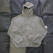 ESSENTIALS胸前胶标字母连帽卫衣宽松潮牌帽衫 现货SS24 FOG 男女