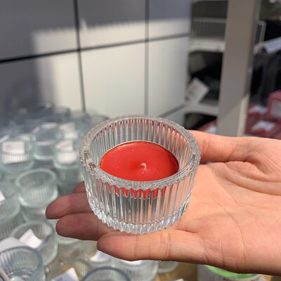宜家芬斯马克小圆蜡烛托烛台玻璃