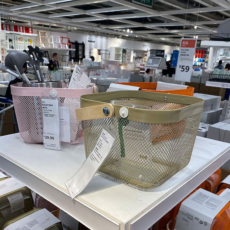 瑞沙托收纳筐家用金属手提篮网篮