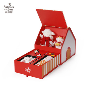 海湾兔Bunnies 福宝屋礼盒保温杯元宝挂件财神小羊萌玩偶新年礼物
