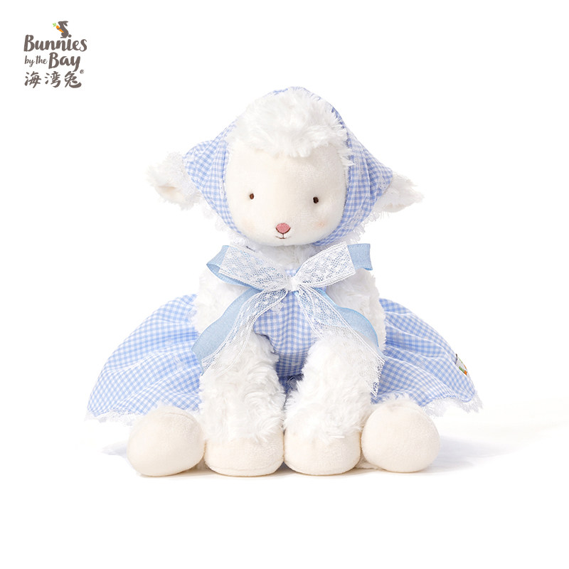 海湾兔Bunnies 毛绒玩偶头巾吊带裙配饰娃衣服饰小羊公仔换装礼物