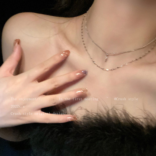 高级感十字架项链女秋冬