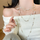 世家千金 满天星多层珍珠项链女轻奢高级叠戴毛衣链气质大气配饰
