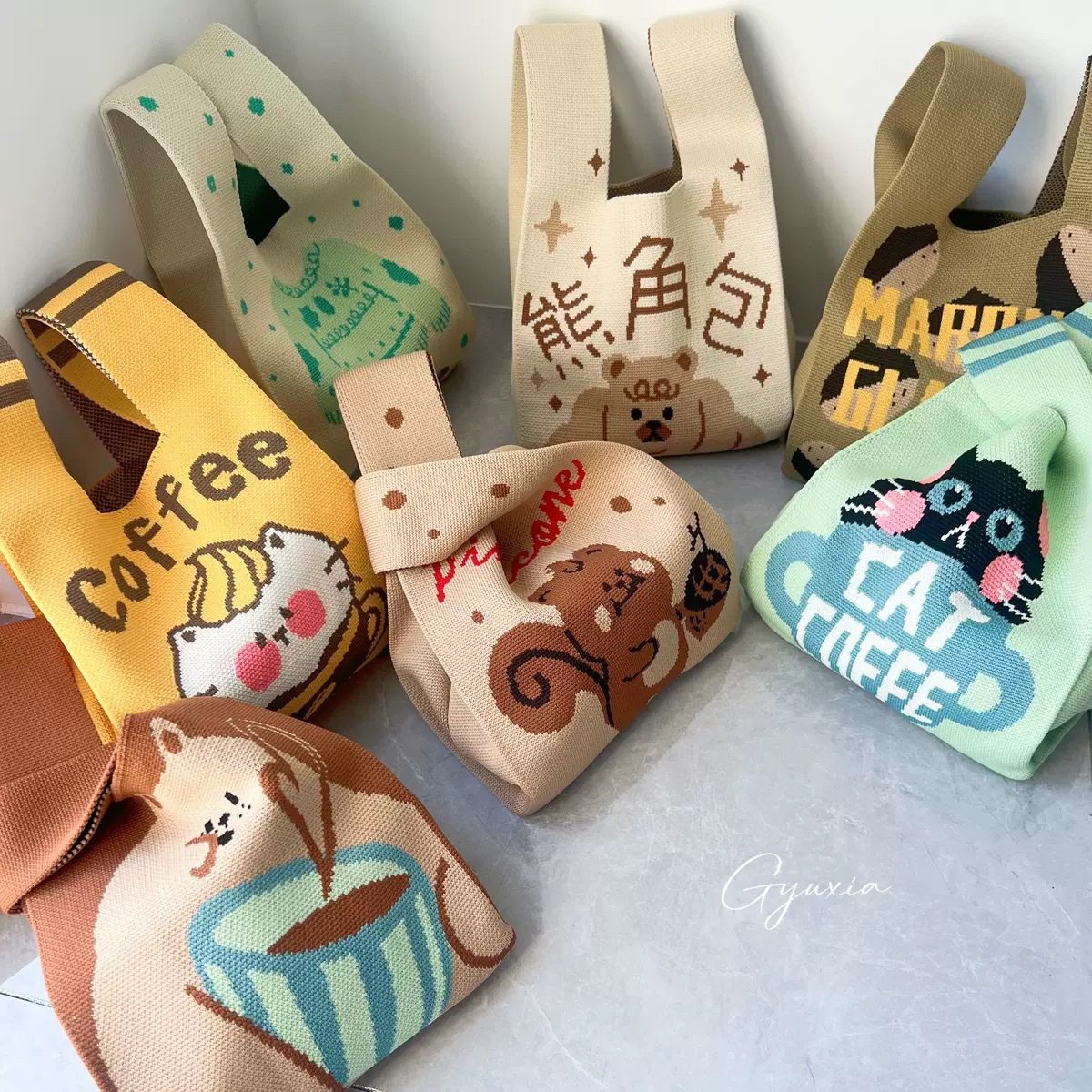 小方包超可爱手提包韩版托特礼物袋伴手礼背心包针织饭盒包水桶