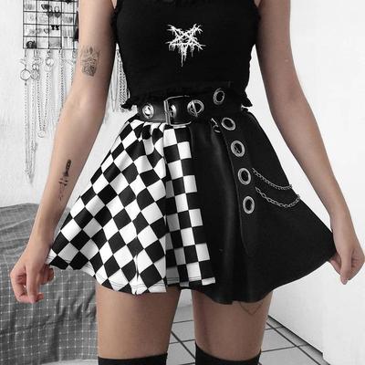 fashion skirt houndstooth mujeres new skirt faldas women