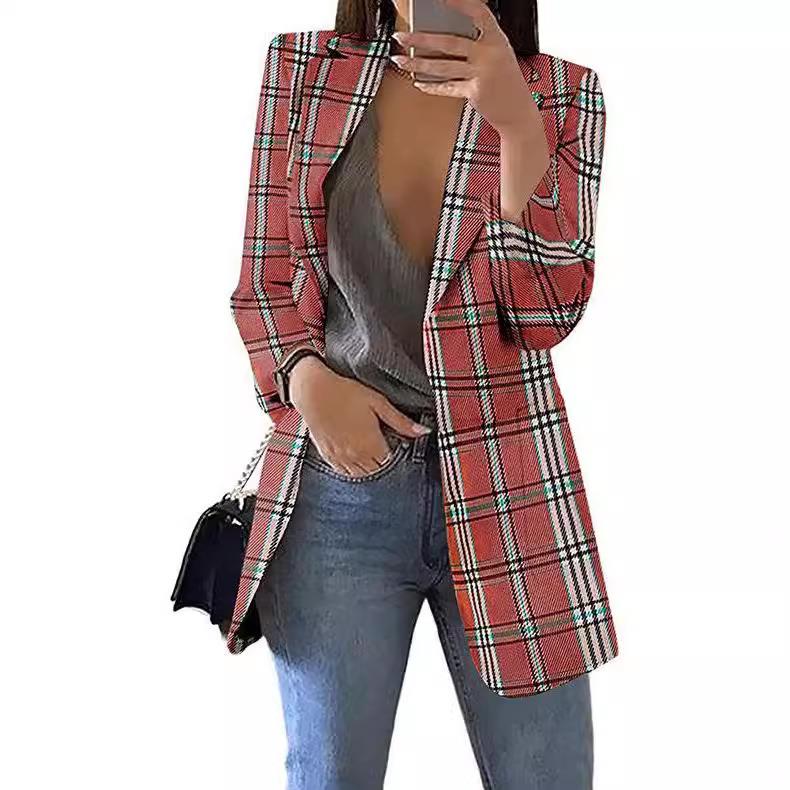 women for jacket suit cardigan fit slim lapel suit casual