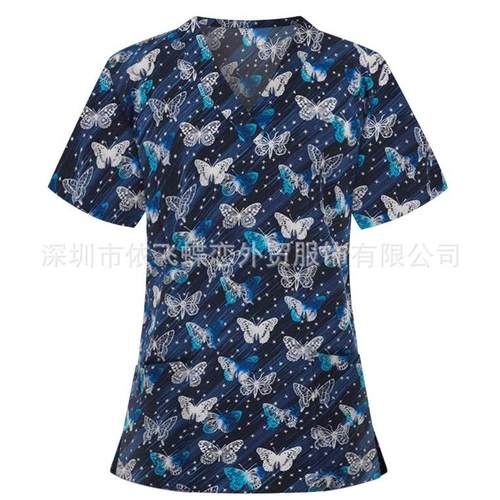 top V-neck hem butterfly nursing pocket clothes Womens slit