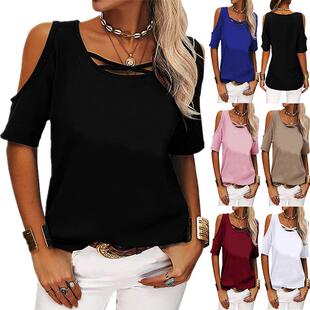 Color shirt Fashion Casual Womens Loose Solid