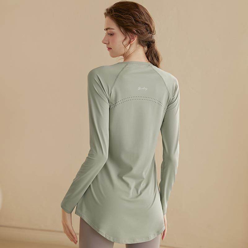 yoga long-sleeved clothing T-shirt tops fitness training