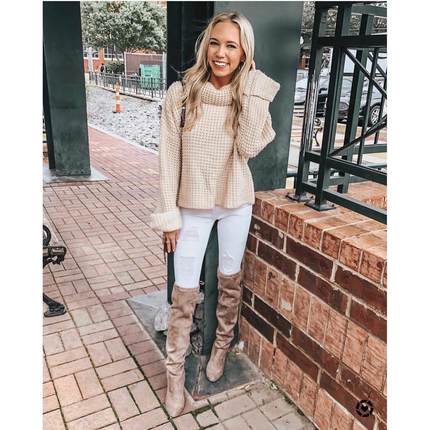 sweater pullover collar high loose winter and autumn trendy