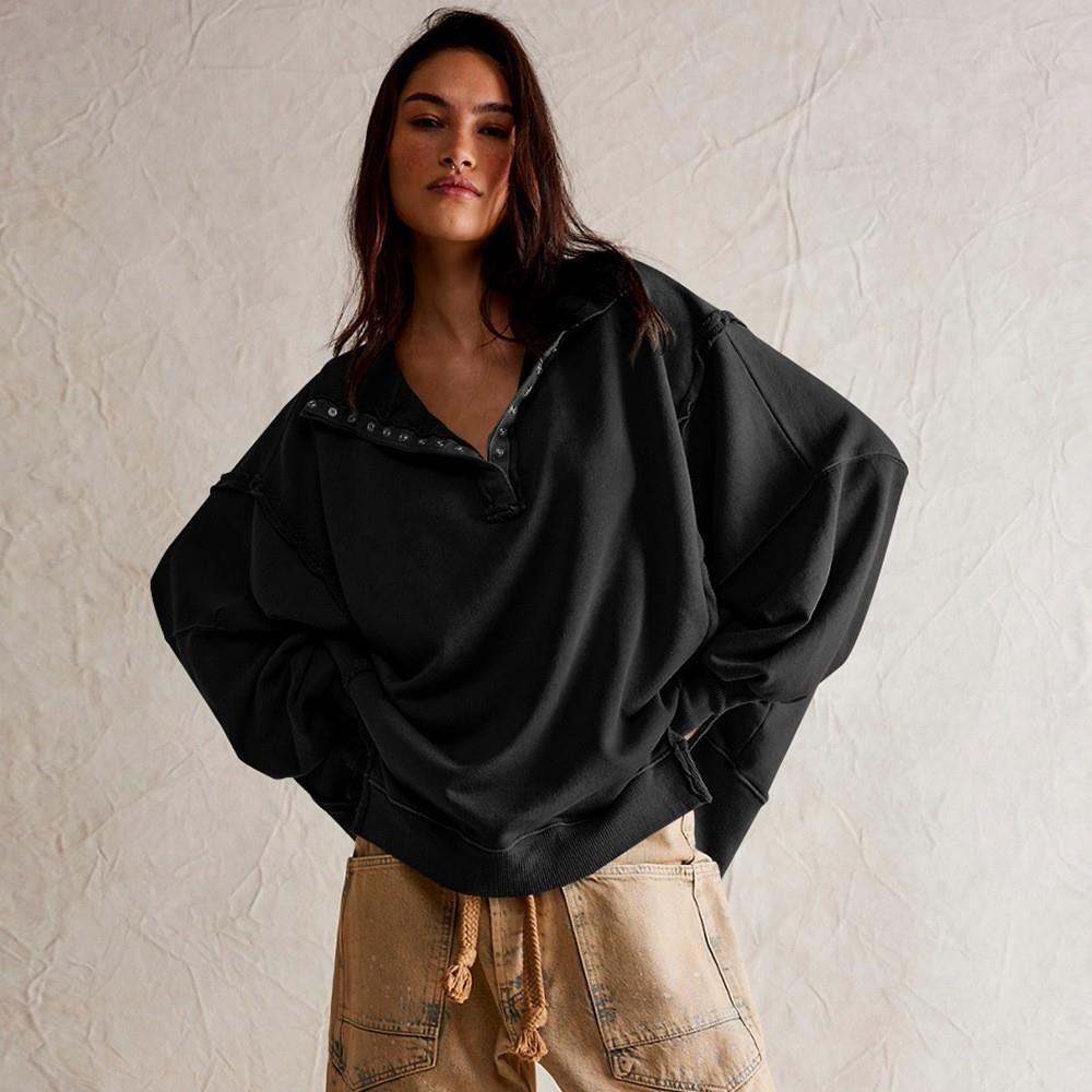 fashion loose streetwear hoodies women solid winter long