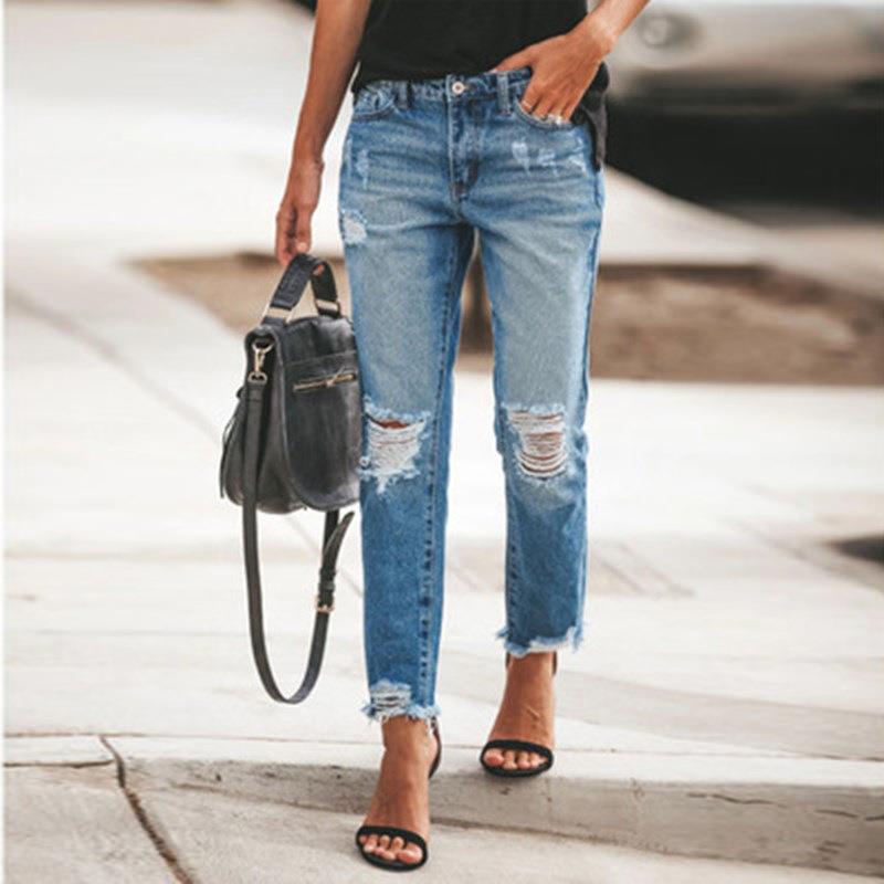 Ripped distressed leggings jeans washed bleached skinny