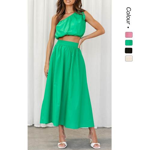 outfit vacation simple closure zipper overzised skirt