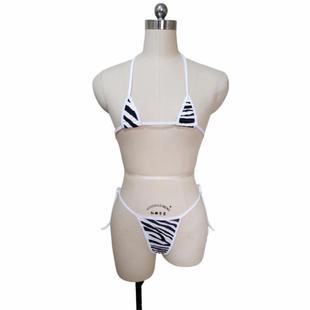 Zebra Set Three Sexy point Bikini Lingerie Pattern Lace