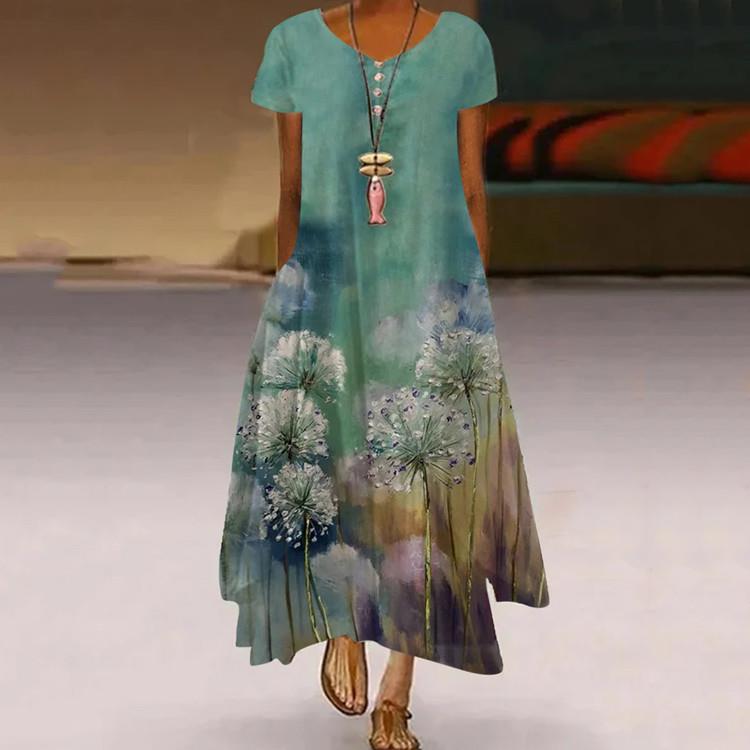 spring and summer fashion all over dress pocket hem