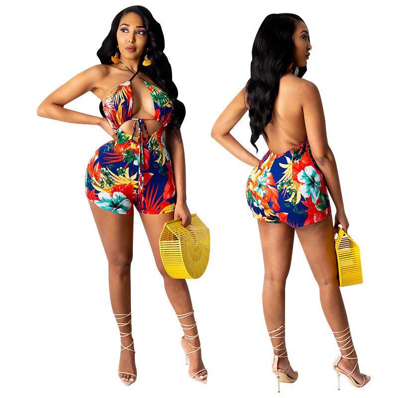 Women's sexy hollow swimsuit jumpsuit