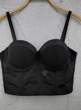 Thin sexy tight personality hollow halter neck bra vest
