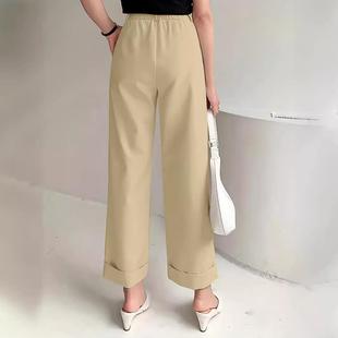 solid Commuting for casual slimming pants pocket waist