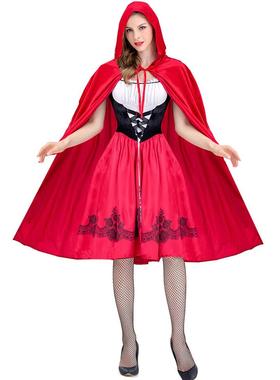 Costume Performance Hood Riding Red Little Queen Cape
