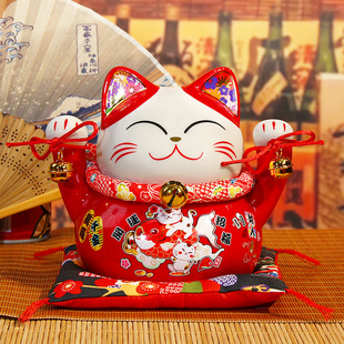招财猫陶瓷摆件存钱罐店铺开业礼品大号乔迁家居节日新年春节礼物