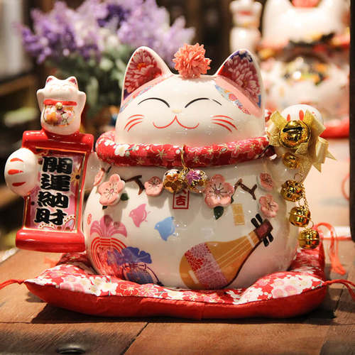 招财猫存钱罐摆件开业创意陶瓷