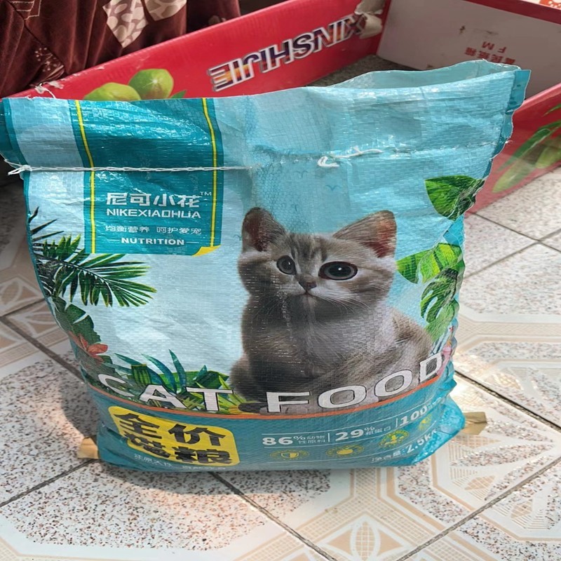尼可小花猫粮增肥发腮通用型5斤幼猫成猫粮食低油低盐流浪猫美英