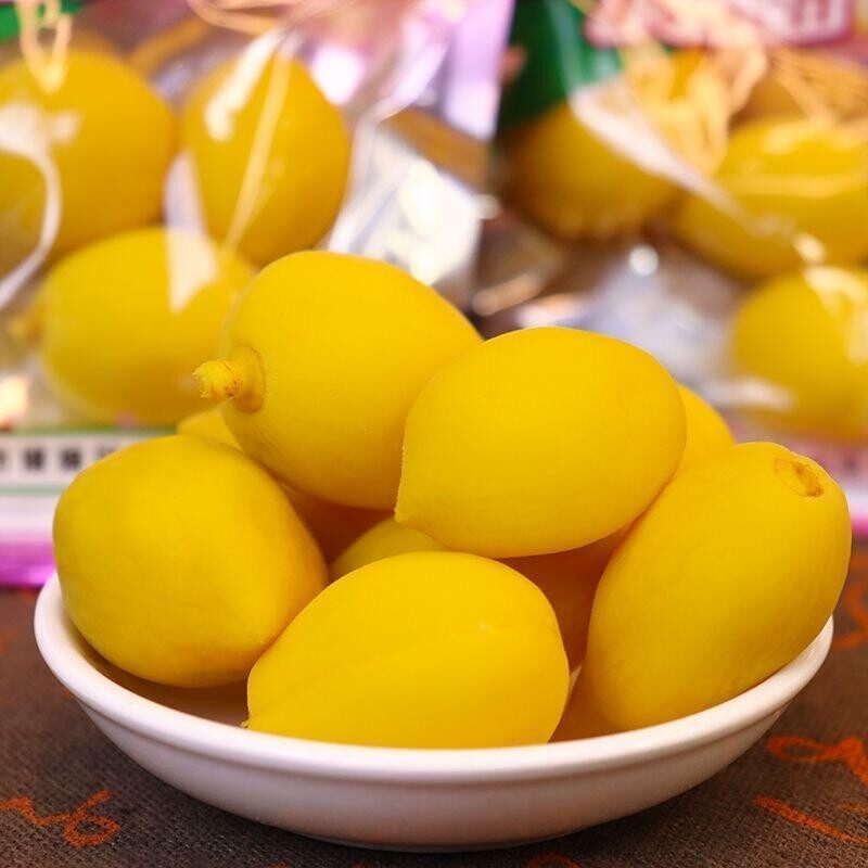 锁喉桃黄桃休闲凉果小桃子儿时零食袋装开心水蜜桃网红脆桃