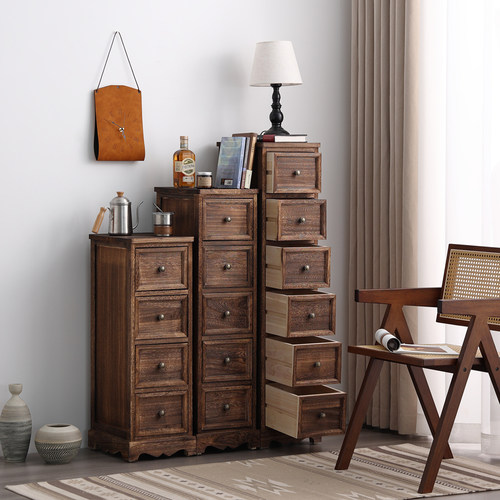 实木餐边柜新中式复古柜子