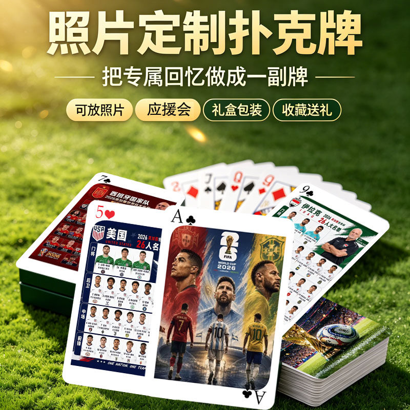 2026年世界杯球星来图DIY桌游卡
